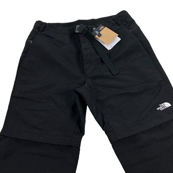 The North Face Paramount Trail Convertible Belted Pants Mens 33 x 30 SLIM Black - Picture 1 of 8